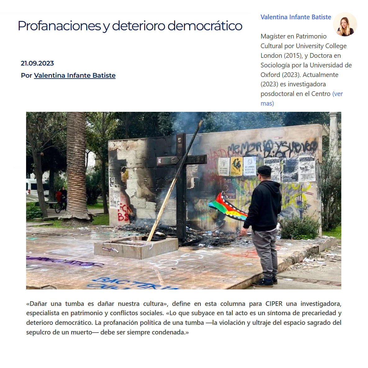 ToDoBal's tweet photo. Ciper. Profanaciones y deterioro democrático (por Valentina Infante)
https://t.co/I8r99sXP4D https://t.co/Z7atq7f2rg