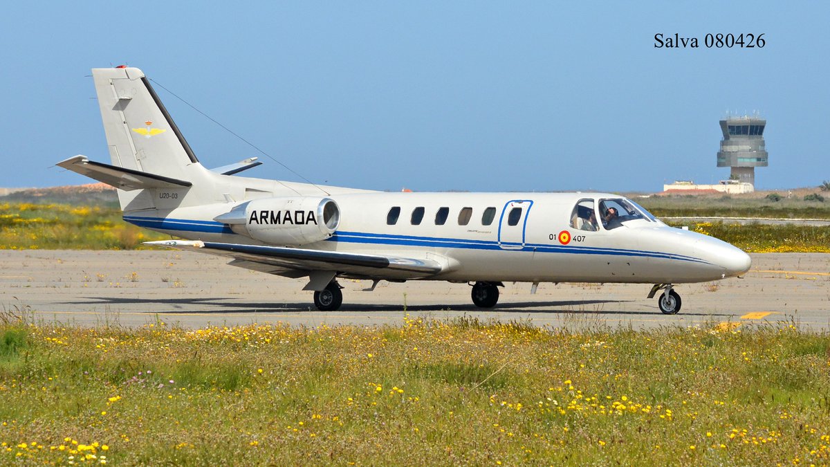 05derecha's tweet image. Nueva visita de este "Orca" (#Cessna 550 Citation II) de nuestra @Armada_esp  a la #BASanJavier. Saludos a sus pilotos. @SpottersMurcia