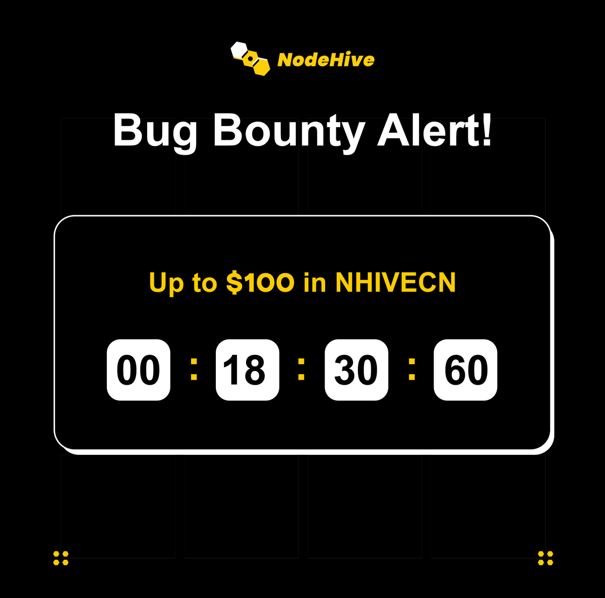 NodeHive_X's tweet photo. 💡 Mini bounty alert!
💬 Spot a bug in our new Plugin Task Market?
🛠️ Submit a report
💰 Get up to $100 in NHIVE
Be the eyes of the edge.

#NodeHive #BugBounty #InfraAudit #DePINSecure https://t.co/vmfD3dkZTD