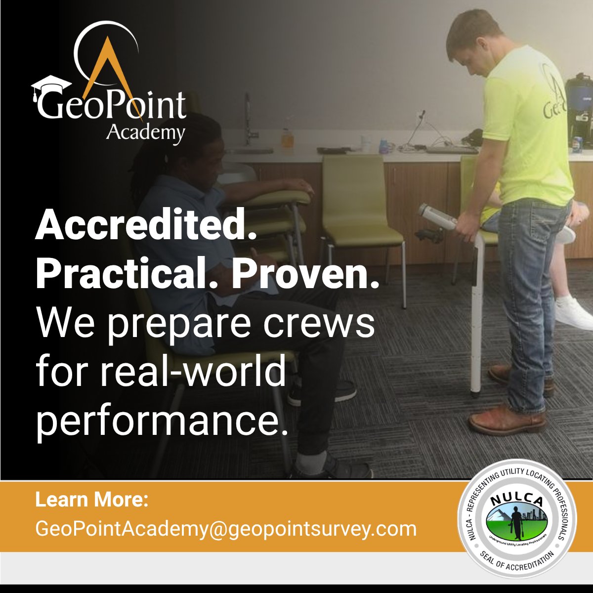 GeoPointSurvey's tweet photo. GeoPoint Academy prepares crews for real-world performance.

✔NULCA-accredited training aligned with industry standards
 ✔ Simulator-based learning for real-world readiness
 ✔ Seasoned instructors with active field experience
 ✔ Training designed to reduce 
#GeoPointAcademy https://t.co/EQ0wQ5sZzj