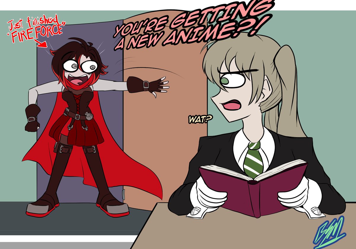 MamaLuigi2018's tweet image. Ruby Rose heard the news and had to rush over to Maka Albarn to congratulate! (Yea been a while, did another crossover pic of them two :3) #RWBY #SoulEater