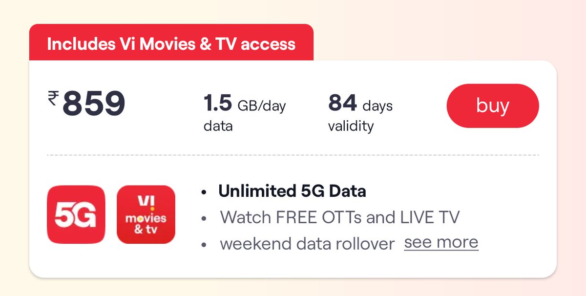 PFrancus's tweet photo. @ViCustomerCare I have a ₹859 VI unlimited 5g data pack active. I live in one of the busiest areas of Ahmedabad which is 5g enabled. My handset also and sim supports 5g. Then why is my data being exhausted? https://t.co/oSGxswg5yf