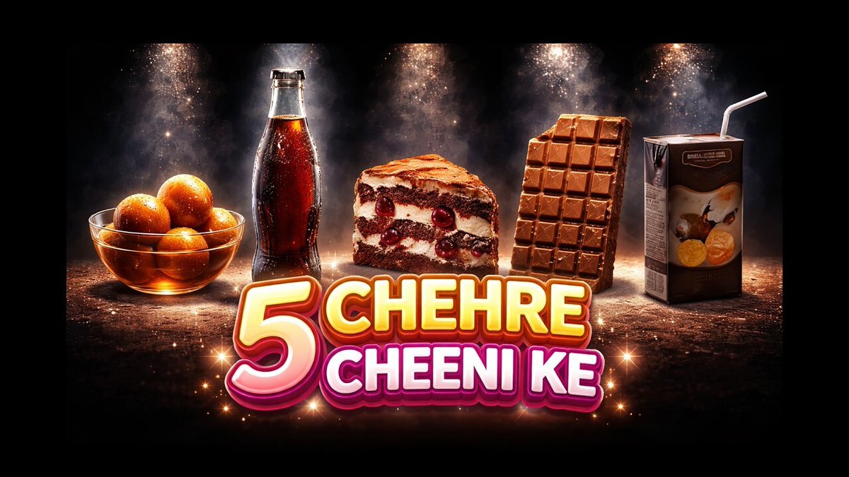 Published on YouTube: 5 CHEHERE CHEENI KE - मीठे जहर जो आपका खून खराब कर रहे हैं! youtube.com/watch?v=ntXiEL…