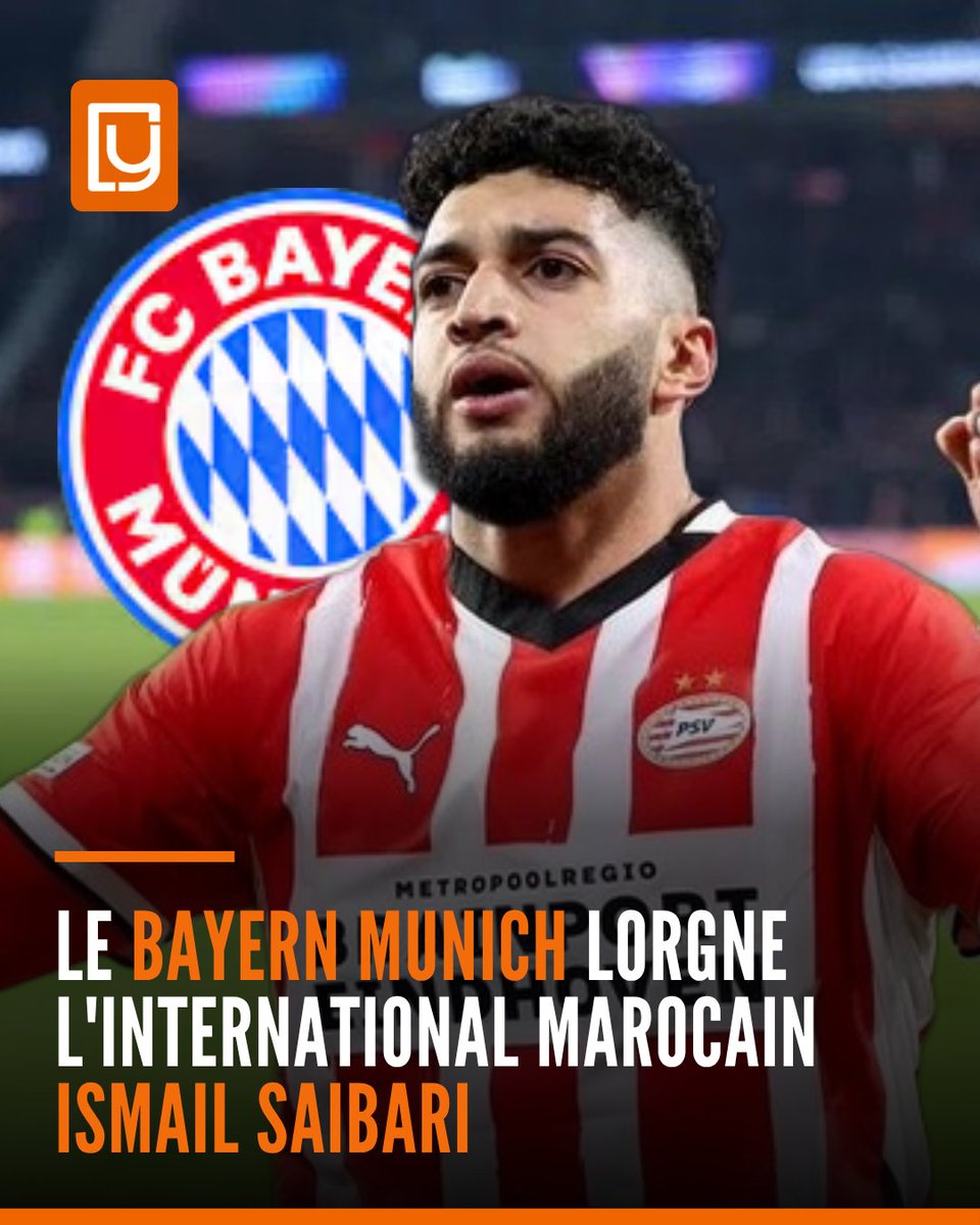 yabiladi_fr's tweet photo. Le Bayern Munich lorgne l'international marocain, Ismail Saibari, pour le prochain mercato estival. En effet, le joueur s'est distingué par une performance exceptionnelle avec le PSV Eindhoven. 🇲🇦⚽
🔗: https://t.co/SAXQ7DxA6C
#IsmailSaibari #BayernMunich #PSV #Mercato https://t.co/fPxAzCPTqO