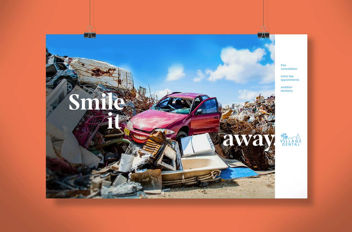 THEREPUBLIK's tweet image. If you stay ready, you don't have to get ready to smile through it all. Smile It Away campaign for Village Dental.

#therepublik #defytheodds #advertising #marketing