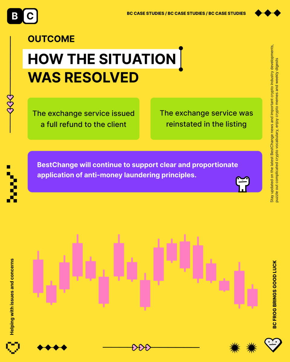 bestchangeeng's tweet photo. 👉 When AML checks should be used to protect, not create problems

One of BestChange’s users was faced with an issue: their exchange was put on hold after payment. The service cited an AML check and the internal policies of a third-party platform, and requested identity verification.
The user reached out to us for help. We requested the details from the exchanger and conducted our own independent review.

For a full breakdown of our findings and the measures taken, see the cards in this post or read our article on Medium.  https://t.co/fgVDuu2FPR

👁️ This case reinforces a key principle: AML procedures are essential (https://t.co/T6Rqh2s3ZJ), but they must be applied reasonably, proportionately, and transparently. Users should understand the terms of any checks in advance—not after they have already transferred their funds.