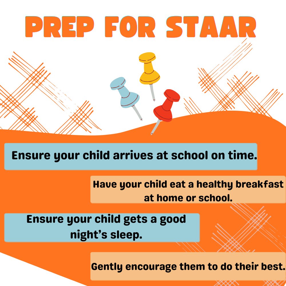 McGheeWolves's tweet image. Good morning Wolfpack! 
This Month our students are taking the STAAR, Let's do our part and help our students excel with these tips!
#RunWithThePack #WeAreChannelview
