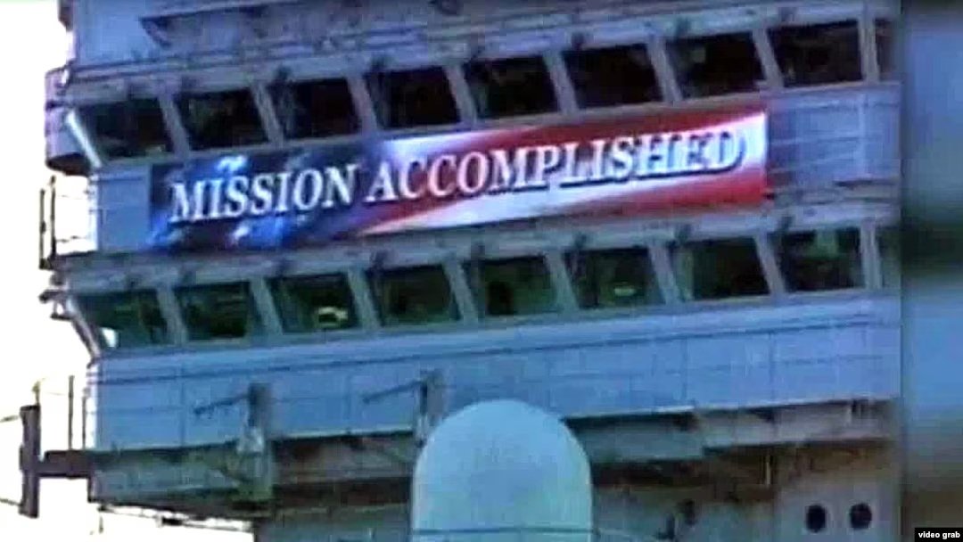 RikPPhil's tweet photo. When will POTUS fly out to the Ford to declare "Mission Accomplished?" https://t.co/BPAFggEqe0