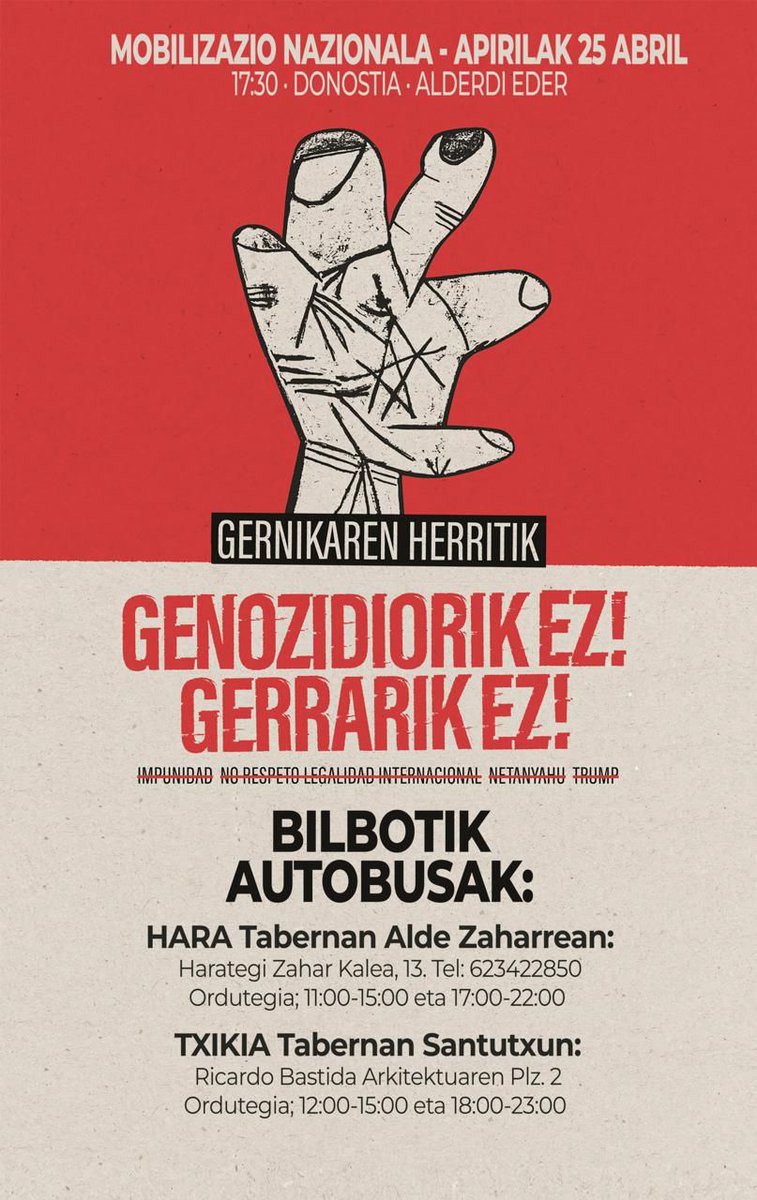 Gernika-Palestina Herri Ekimena tweet media