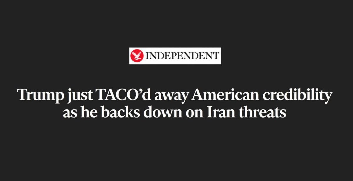 ChaudharyParvez's tweet image. Trump damaged US credibility by backing down from threats against Iran 

Trump has sacrificed the last remnants of America's diplomatic and military credibility by backing down from his major threats against Iran. 

After much fanfare about "being tough," Trump has surrendered to