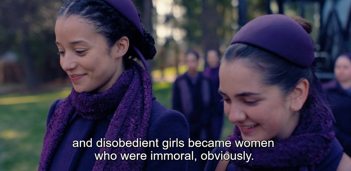 they're obviously setting up a romance between agnes and the mayday guy, which is a bummer cause a gay storyline between two girls who grew up in gilead would've gone soooo much harder #thetestaments