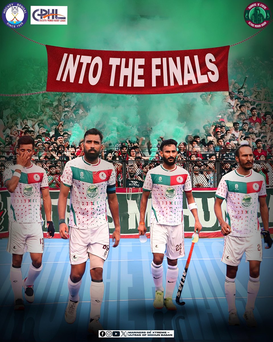 MdxOfficial2018's tweet photo. 𝗜𝗡𝗧𝗢 𝗧𝗛𝗘 𝗙𝗜𝗡𝗔𝗟 .....🟢🔴🔥
#Mohunbagan #MB #MohunbaganAC #MBAC #marinersdextreme #MDX #Hockey #HockeyBengal #CPHL #CalcuttaPremierHockeyLeague https://t.co/xL8NCgO2pW