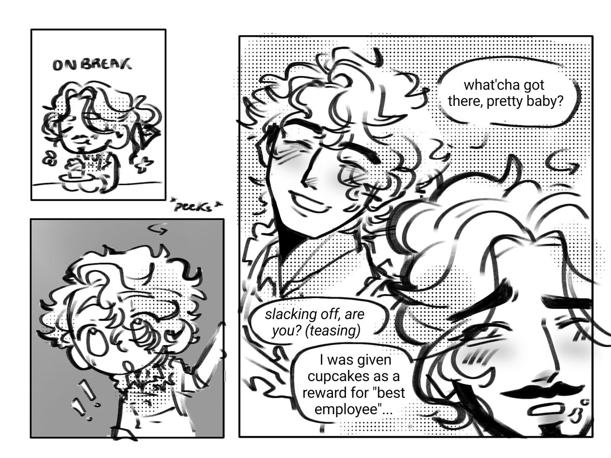 muffymayhem's tweet image. 🧵 [1/3] foggymirror cafe au #dateeverything #dateeverythingamir #johnnysplash