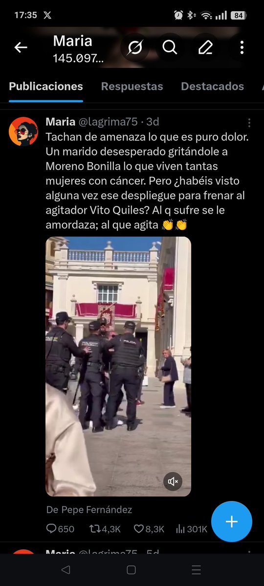 <a href="/Ruiz_Noticias/">Javier Ruiz</a> Mientras, personajes como Vito Quiles tienen vía libre para acosar a Javier Ruiz en la puerta de su casa, o a Sara Santolaya. En este país, si sufres te amordazan; si acosas, te dan paso. Basta ya de criminalizar el dolor y proteger el acoso.