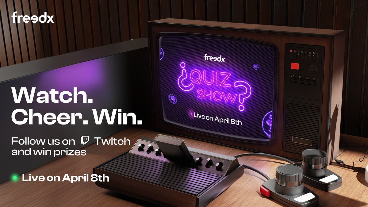 Freedx's tweet photo. Only 2 hours left! 

Follow our Twitch to see the Quiz Show live and get a chance to win viewer USDT rewards: 

https://t.co/kZaiHx2NZB