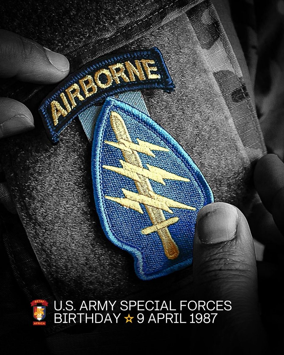 SETAF_Africa's tweet image. #HappyBirthday to the @USArmy #SpecialForces Branch! Also known as the "#GreenBerets," this distinguished team of Soldiers originally began as the 10th Special Forces Group (Airborne) in 1952, but it officially became its own branch today in 1987.