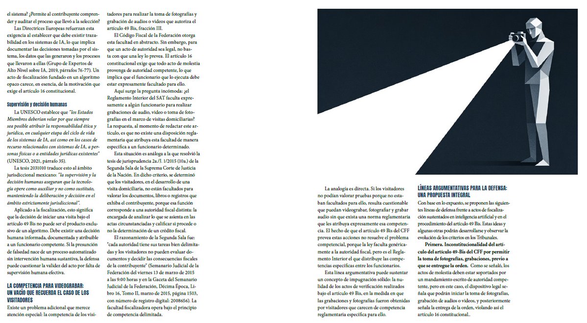 Agradezco a la revista #Desafíosempresariales el espacio para la publicación de mi artículo Fiscalización inteligente y el derecho a la defensa, con motivo de las visitas expres de la #ReformaFiscal2026 y el uso de IA por parte del SAT. Agradezco en especial <a href="/l_casarin/">Luis Casarin 𝕏</a> por su