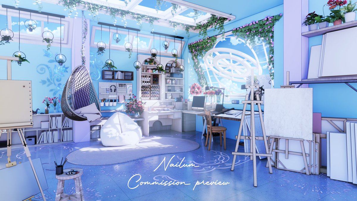 ArtNailum's tweet image. nothing express peace better than blue.

#background #opencommissions #Vtuber #VTuberAssets