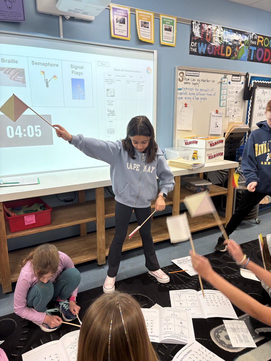 BroadneckES's tweet photo. Fourth graders explore and describe ways we transfer information without text or speech. @triplee_aacps @annearundelcountypublicschool https://t.co/u4qkVw37Lf