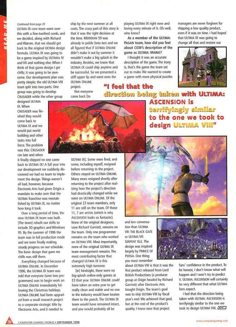Shard01464880's tweet photo. Love this article from Computer Gaming World 170 about the changes to Ultima 9 @majuular https://t.co/K7fs4PXRuK