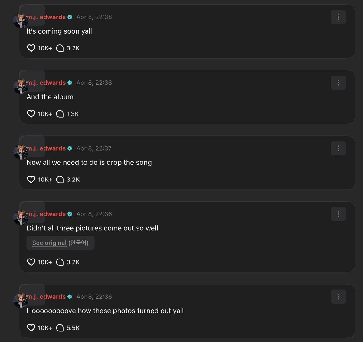 Jasparina7's tweet image. He’s just as excited as we are. Track list and #REDRED MV teaser next week 

#CORTIS #MARTIN #마틴 #GREENGREEN