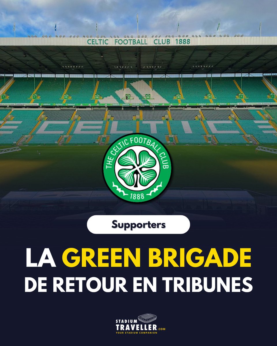 Stadium_Tr's tweet image. 🟢 La Green Bridage est de retour au Celtic Park !

Suite à un accord entre le club et la Green Brigade, leur interdiction est levée ✅️

#CelticFC #Celtic #Glasgow #GreenBrigade