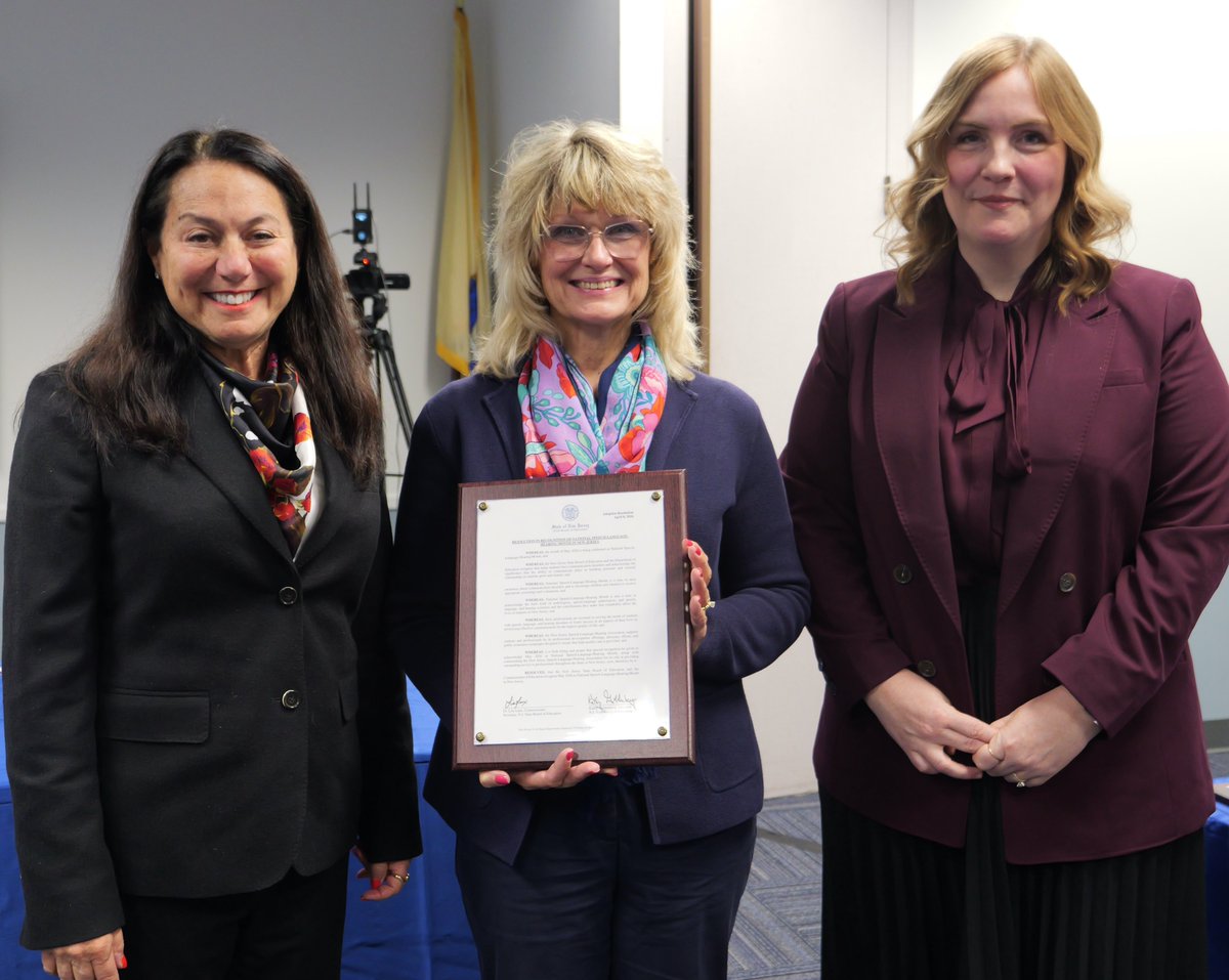 NewJerseyDOE's tweet image. The NJ State Board of Education has officially recognized May as National Speech-Language-Hearing Month in New Jersey. This month honors the specialists helping students with communication disorders achieve a higher quality of life. Learn more: tinyurl.com/29u2mvk4