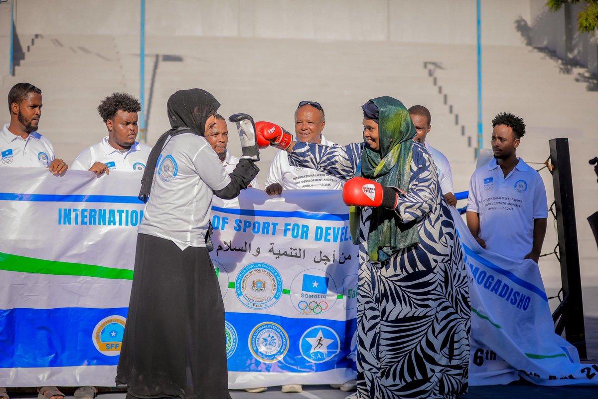MoysFGS's tweet photo. Peace &amp; Sports Week is underway in Mogadishu.

Horseed women beat Heegan 22–18, with boxing boys also drawing big crowds.

No peace, no sport.

#PeaceThroughSport https://t.co/YCJG1E2Tt6