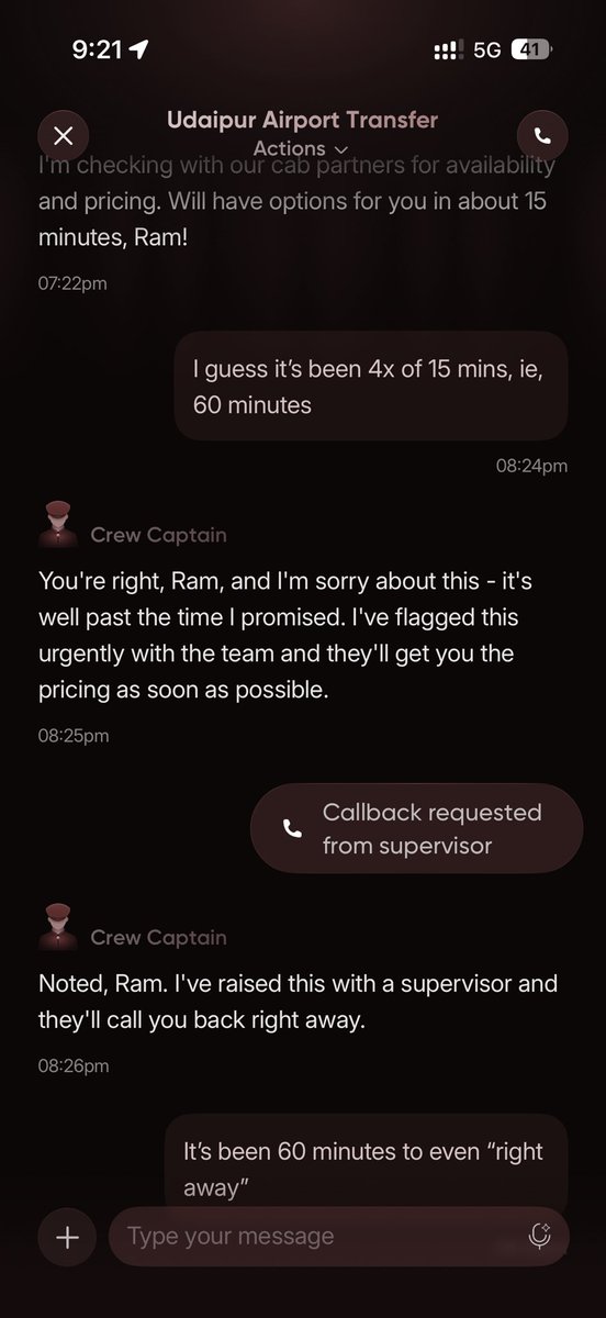 ButaniRam14's tweet photo. @JustCREWit Classic Swiggy Crew use case. Regretting why I paid for the service. https://t.co/saYDGml03F