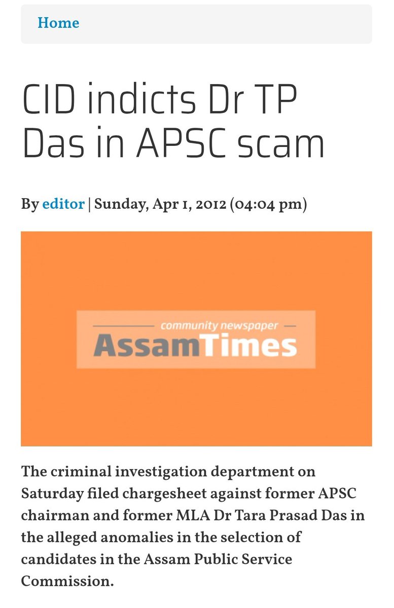 FightApsc's tweet photo. 💥💥Quid Pro Quo?
The #APSC_Scam Trail Leads Back to Power

🚨The link between Himanta Biswa Sarma and the #APSC_Scam has once again come into focus.

Tainted former APSC Chairman Tara Prasad Das, charge-sheeted in the  cash-for-jobs scam  has now been given a ticket for Pakabetbari (Barpeta) through the AGP route.

⚠️ Notably, Himanta Biswa Sarma’s own brother, Sushanta Biswa Sarma, was selected in that tainted CCE 1999 batch when T.P.Das was chairman.
Assam deserves answers.
#APSCScam #QuidProQuo #AssamPolitics #JusticeForMerit