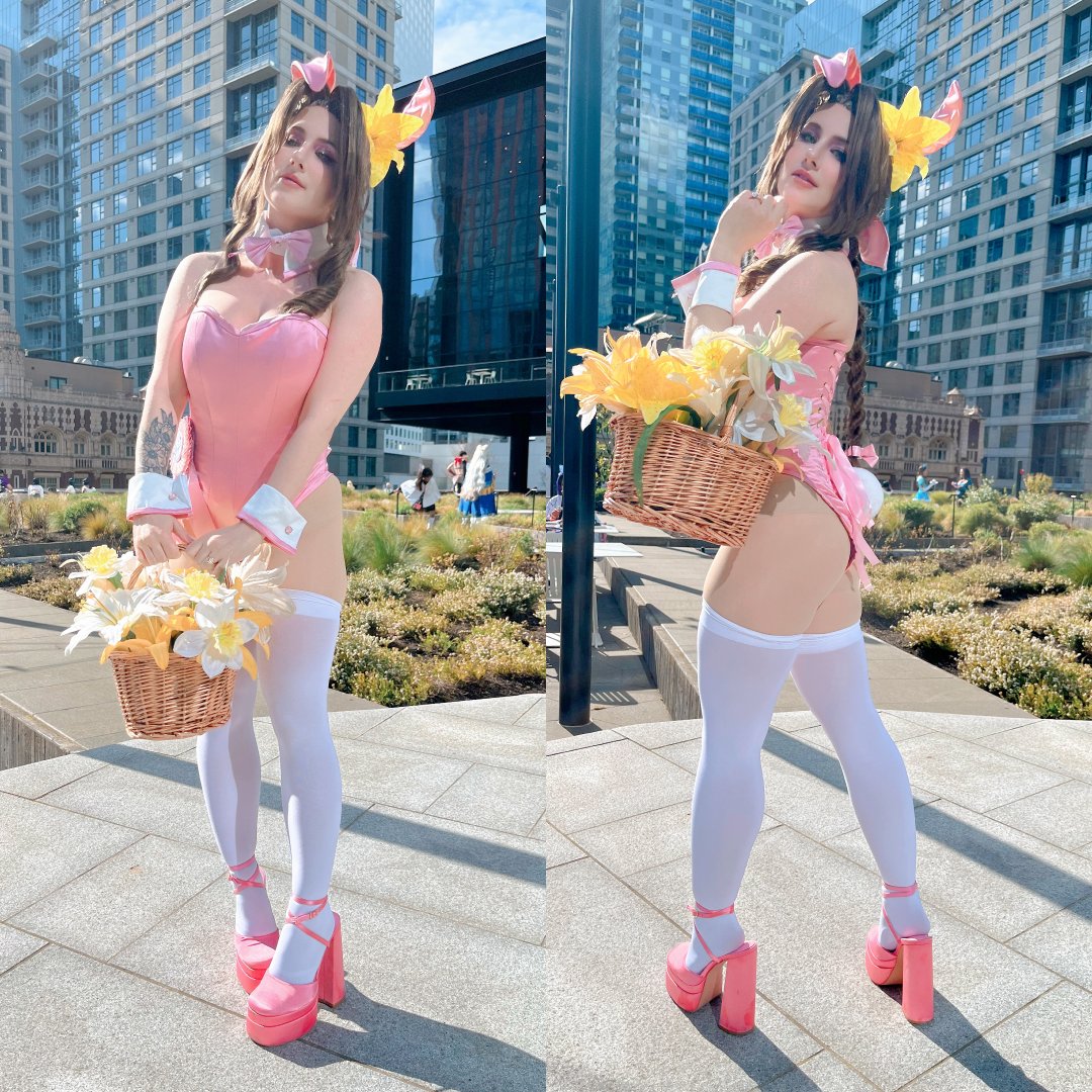 MaruCosplays's tweet photo. Bunny Aerith 🐰🌸 https://t.co/VefqAd40Ce
