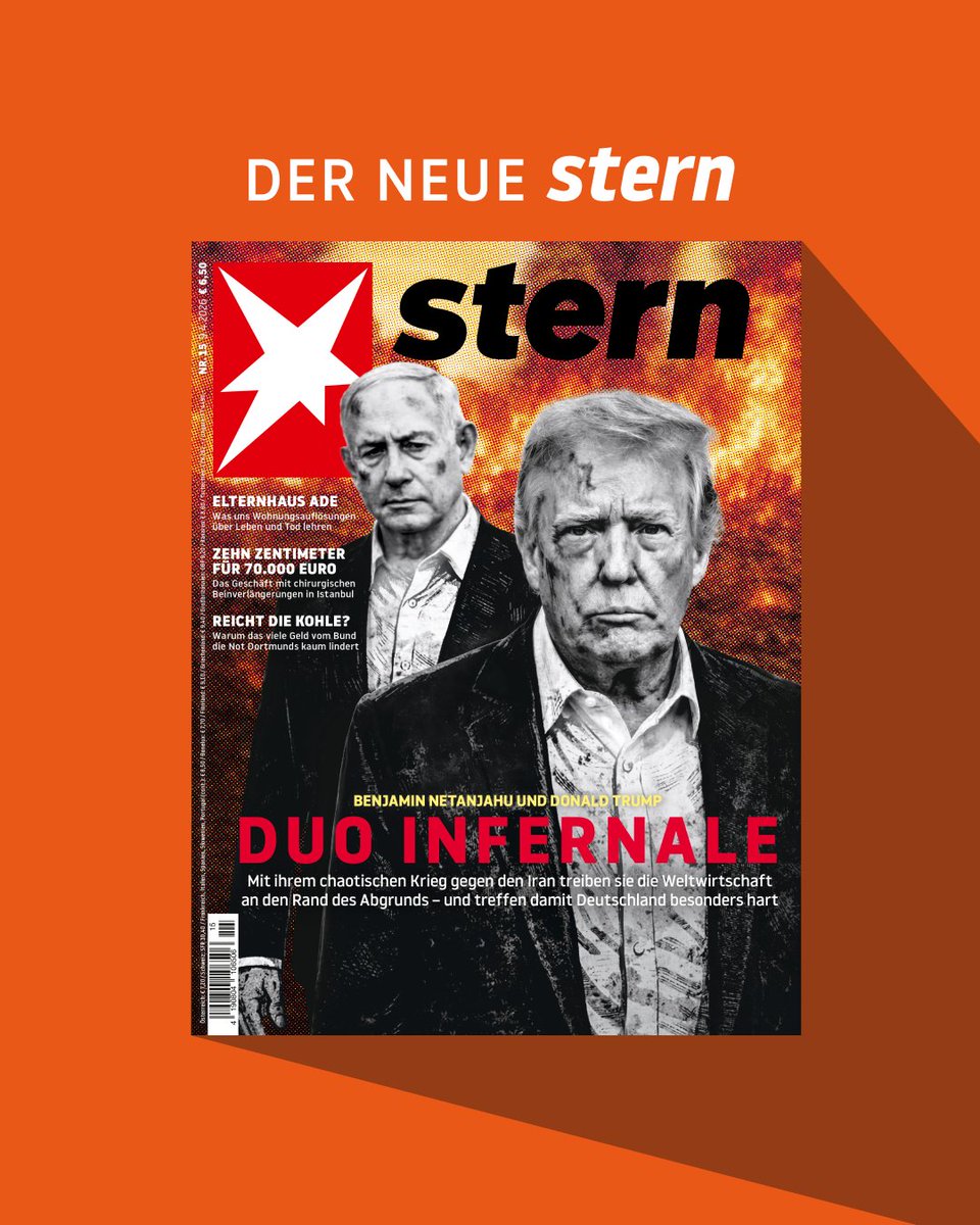 sternde's tweet image. Donald Trump ist Bauchpolitiker, Benjamin Netanjahu ein Kopfmensch. Die ungleichen Waffenbrüder haben die Welt ins #Chaos gestürzt. Die nächste #Eskalation droht. Unsere aktuelle Titelgeschichte: trib.al/9nAiQfC