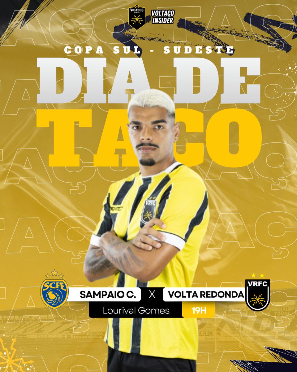 DIA DE TAÇO!

O Tricolor de Aço irá diretamente para a região dos lagos enfrentar a equipe do Sampaio Corrêa, em jogo válido pela Copa Sul-Sudeste às 19h no Lourival Gomes, buscando manter a liderança do grupo!

VAI PRA CIMA DELES, TAÇO!
