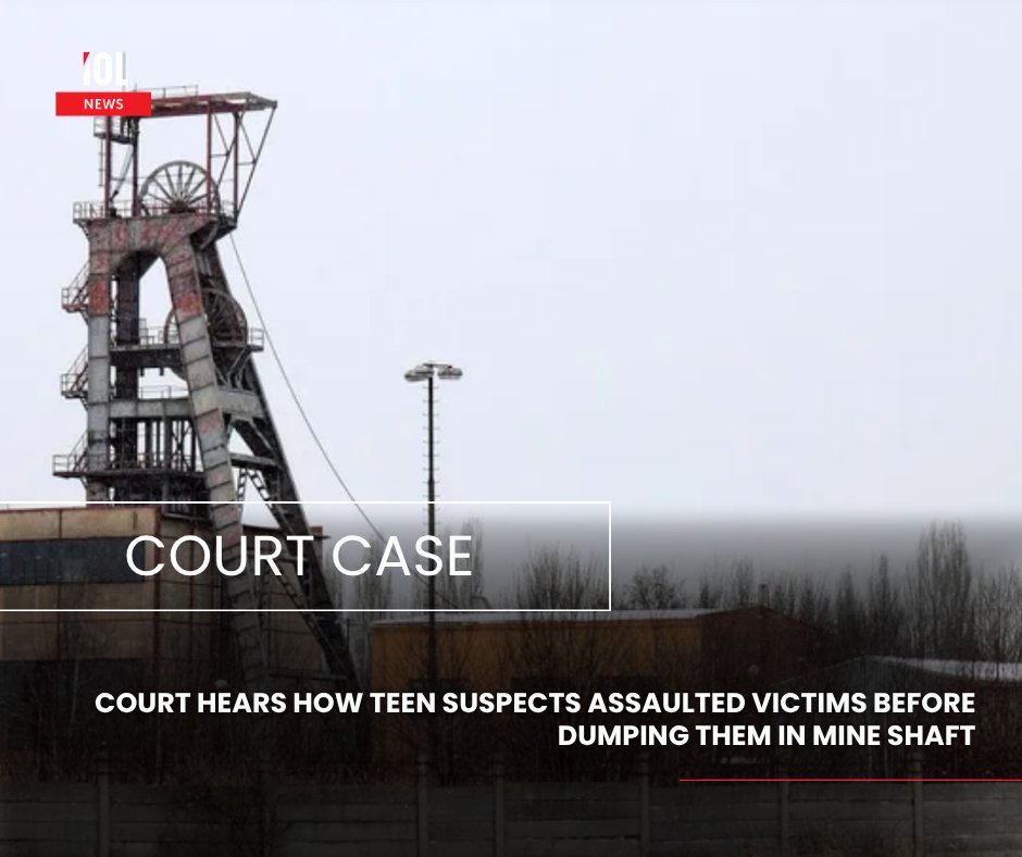IOL's tweet image. Shocking details emerged in the Randfontein Magistrates’ Court as teen suspects were accused of assaulting victims before dumping them into a mine shaft. The case has sparked outrage and renewed calls for stronger measures against violent crime.
#news #justice #crime #court