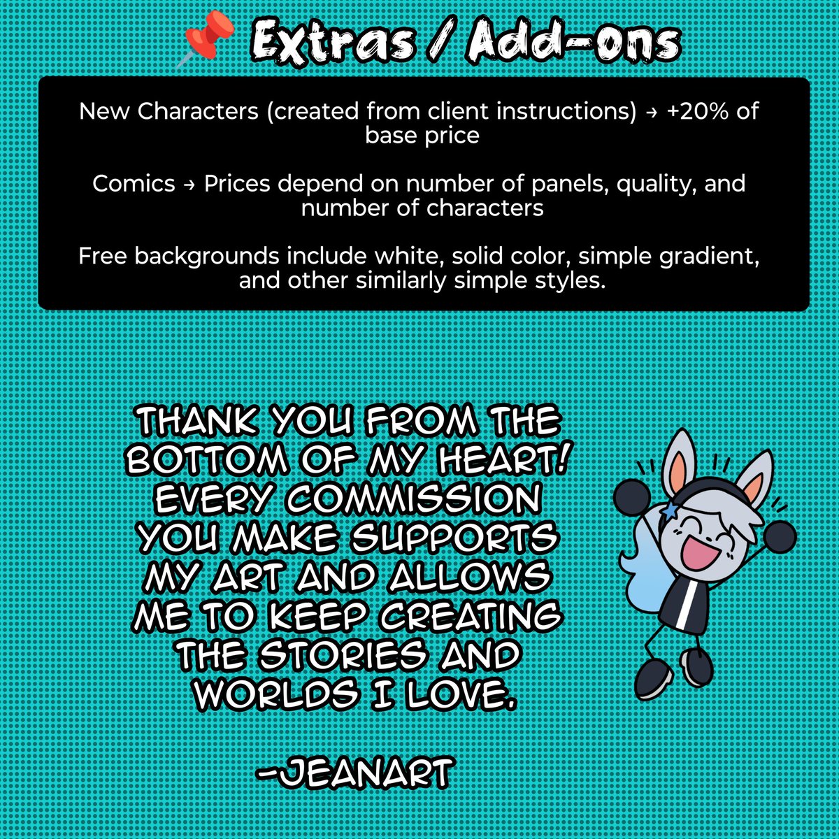 JeanArtOficial's tweet photo. Here's my pricing table for digital illustrations 🎨✨ Explore my styles: Lineart, Sketch, Fullcolor, and Flatcolor.

Contact me via direct message on Twitter

Discord: jeanart 

for custom commissions. 🌟 #ArtCommissions #DigitalArt https://t.co/bKTyUEiPzA