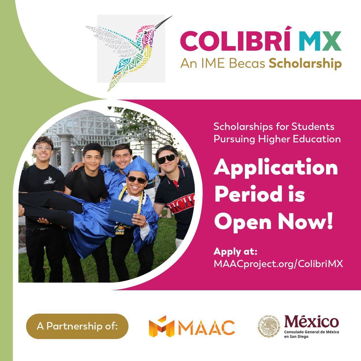 colibrimx1's tweet photo. The Colibrí MX Scholarship is now accepting applications! 🎓✨

If you’re planning to continue your education, this is your opportunity to receive financial support and recognition for your hard work.

Apply today: https://t.co/cdKMSAFTXD
Deadline to apply is May 31st https://t.co/gQGW0S2aub