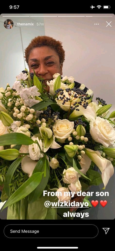 Throwback to when Wizkid sent Mama Burna flowers after her surgery to make 30BG jealous ❤️