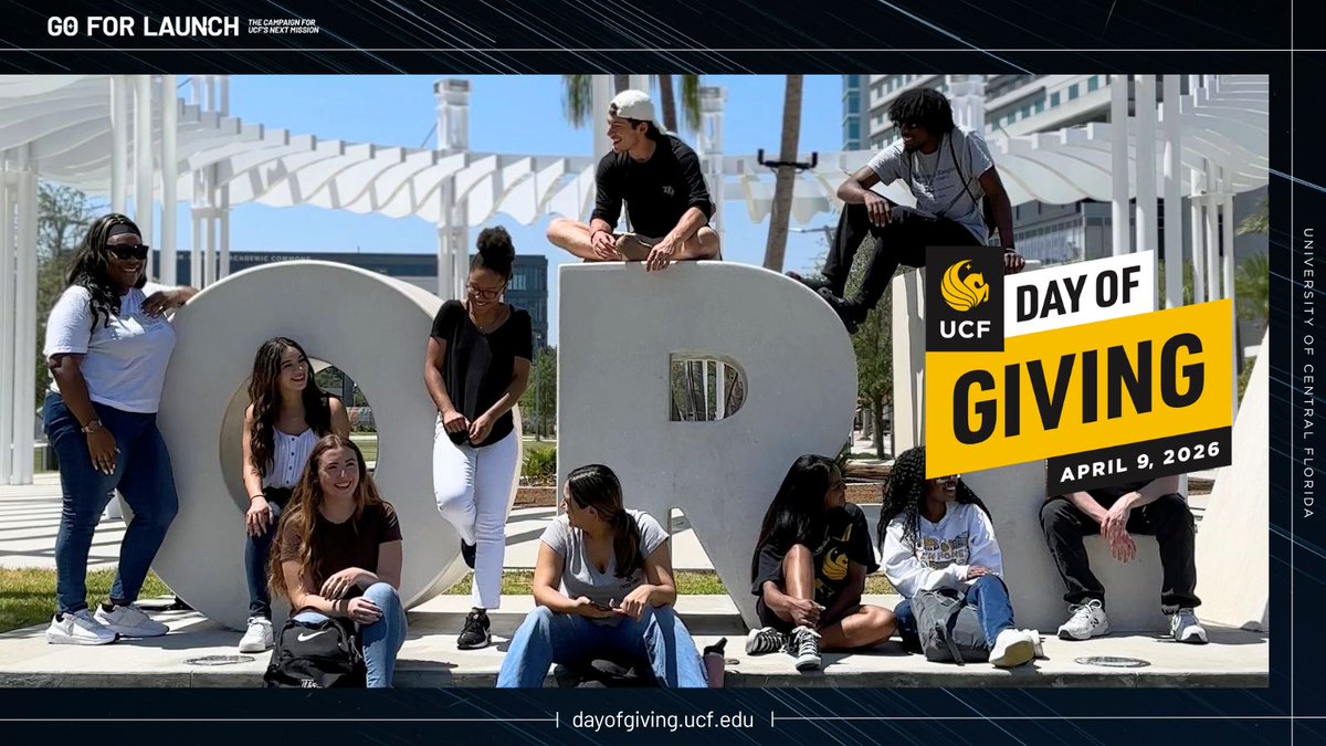 UCFDowntown's tweet photo. Tomorrow is the day 🌟  #UCFDayofGiving is HERE, Knight Nation! @UCFDowntown is ready to celebrate — follow along ALL DAY April 9 🖤💛  Give tomorrow and make a real difference ⚔️ https://t.co/rVGBjvoXZx https://t.co/qQ3oJsxZFR