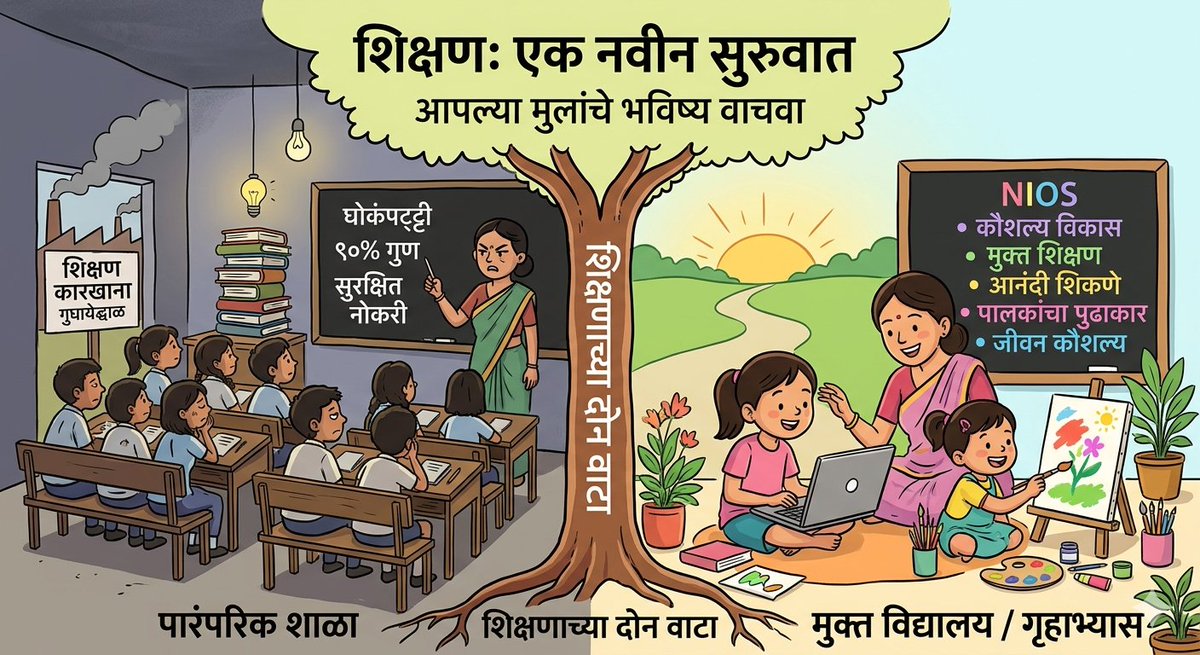 PinCode410501's tweet image. मुक्त विद्यालय (Open School)
लेखाची लिंक:
kathavachak137.blogspot.com/2026/04/open-s…

@Amey_1986 #openschool #Nios #Msbos #शिक्षण #SelfStudy #Future #विद्यार्थी #पालक