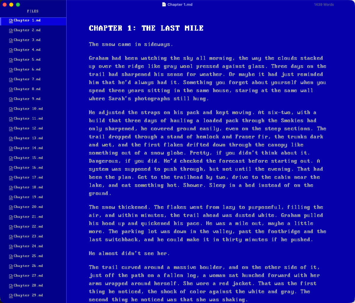 mrdoornbos's tweet image. Made a WordPerfect for DOS Typora theme.

IBM VGA fonts, yummy.

 I know, I'm weird.