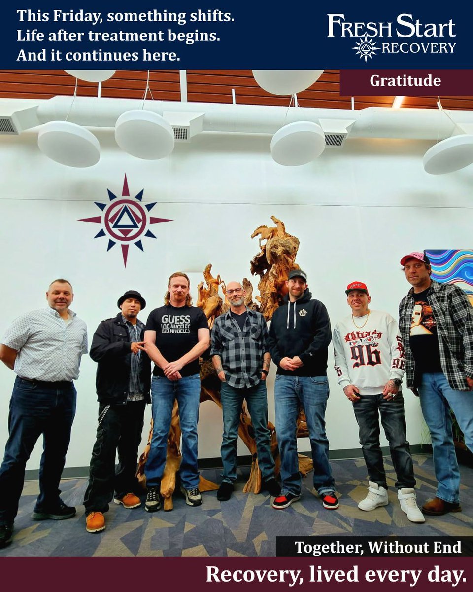 FreshStartRC's tweet image. This Friday at 1:15 PM, we gather in Lethbridge for Gratitude.

Not an ending. A step forward.

If you’re in Calgary, join at the centre. To attend online, email Rene@freshstartrecovery.ca
.

#FreshStart #TogetherWithoutEnd