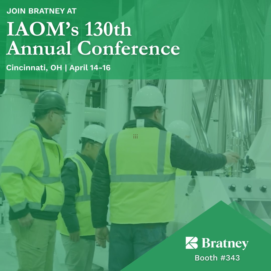 Join us at IAOM’s 130th Annual Conference!

📍 Cincinnati, OH
📅 April 14–16
📌 Booth #343

See what’s next in milling innovation.

#IAOM #Bratney