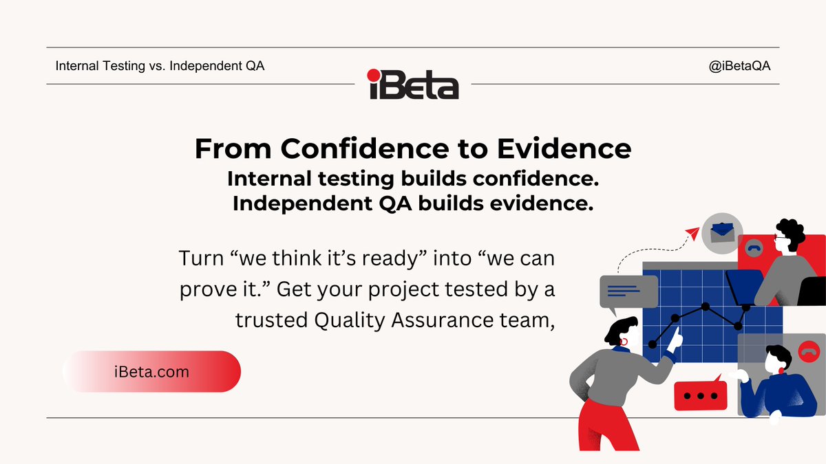 iBetaQA's tweet image. Launch readiness shouldn’t rely on gut instinct. It should rely on testing evidence.

Confidence feels good. Evidence holds up under scrutiny.

#QualityAssurance #ReleaseManagement

ibeta.com/internal-testi…