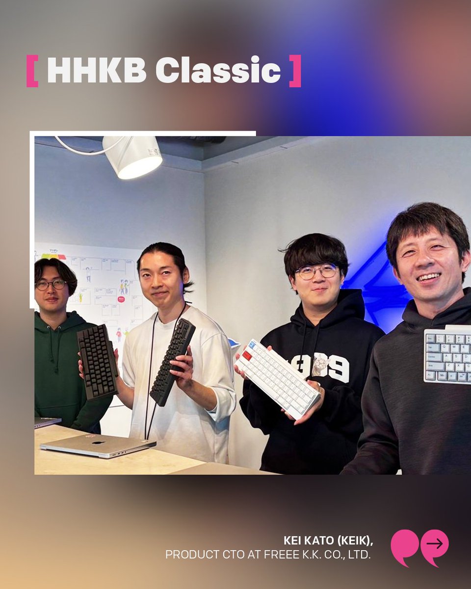 HHKB_US's tweet photo. The sound. The feel. The efficiency. Learn why the engineers from Freee K.K. Co., use HHKB while spending hours writing code.

https://t.co/UvwKMDmmlt https://t.co/FU4f5TqrgB