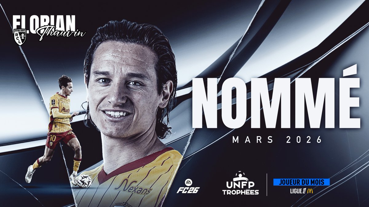 RCLens's tweet photo. Jamais 2⃣ sans 3⃣ ? 🤞

Auteur de 3⃣ buts et 3⃣ passes décisives en mars, @FlorianThauvin est en course pour un 3⃣e #TropheesUNFP cette saison. 🏆

🗳️ Pour voter 👇