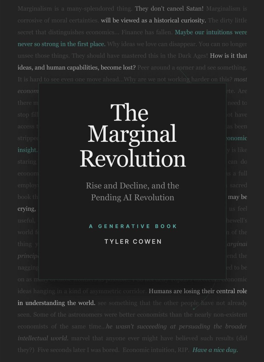 StephenPiment's tweet photo. My review of Tyler Cowen’s (@tylercowen) new book The Marginal Revolution is out at @FDRLST.