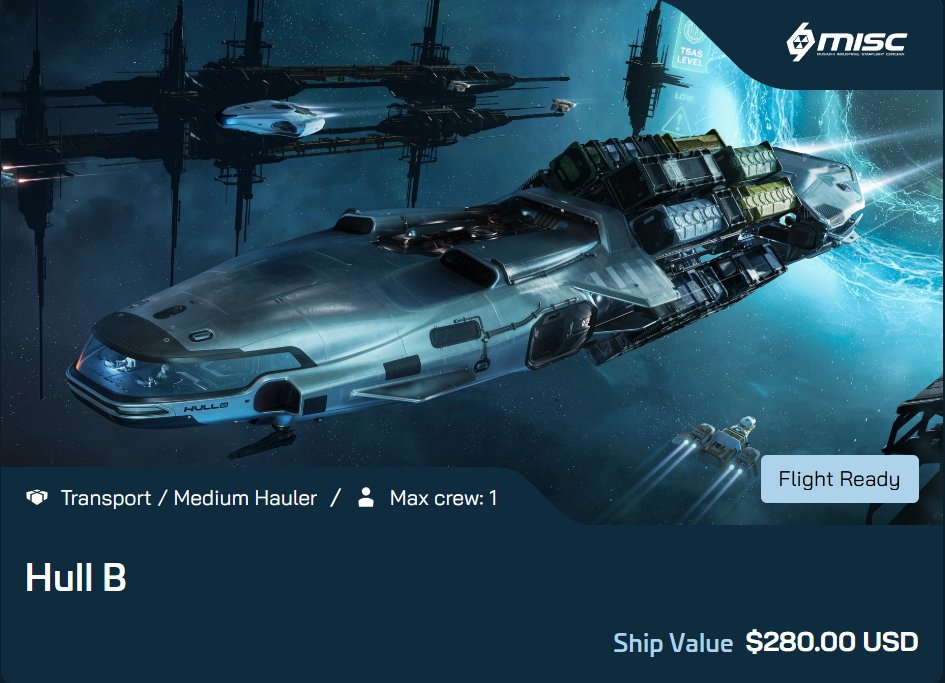 TheRubenSaurus's tweet image. The MISC Hull-B is in the store now!
Warbond for $260
Credit for $280

#StarCitizen
