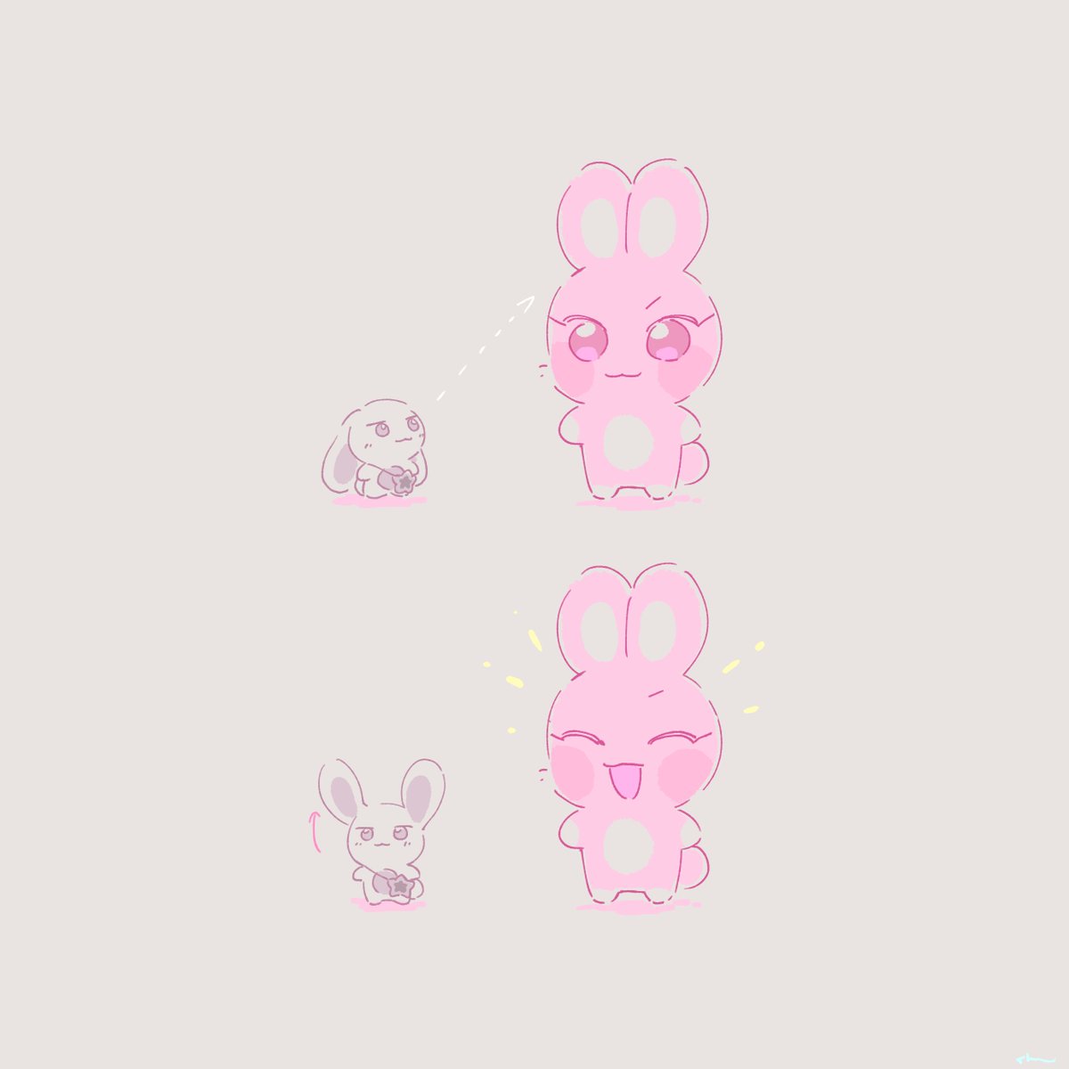 跟咚星待在一起 小銀就跟著豎起耳朵了!!

🐰🐰
