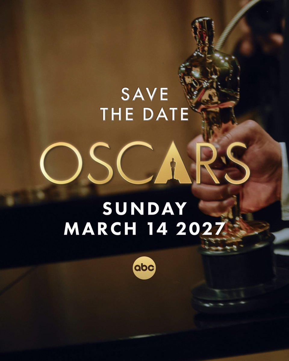 The 99th Oscars will take place on Sunday, 14 March 2027 and the 100th Oscars on Sunday, 5 March 2028. Save the date!