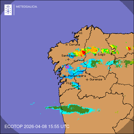MeteoBrais1's tweet photo. Importante tormenta entre el norte de #Toques y #Sobrado, incluso con algo de granizo ⛈️

Avanzan hacia el norte/noroeste, puede afectar a #Betanzos, #Ordes y #TerraCha https://t.co/ZJlOfhyApY